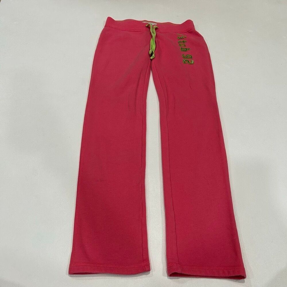 Abercrombie Kids Pink Sweatpants Size Large Logo Lounge Pants